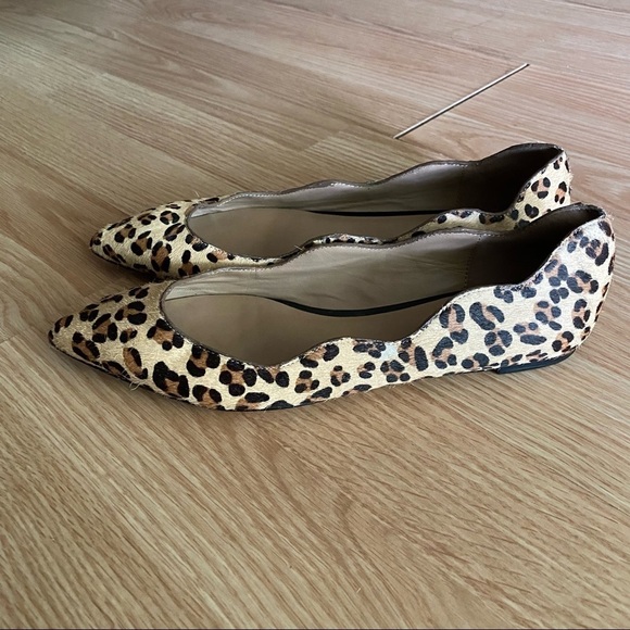 Ava & Aiden Leopard Print Calf Hair Pointed Toe Flats Women’s 6M - Picture 3 of 9